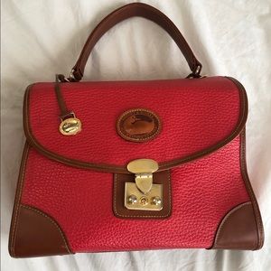 Dooney & Bourke Red Pebble Leather AWL